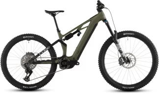 E-Bike MTB Full Cube Stereo Hybrid ONE77 HPC TM 800 reedgreen´n´matrix